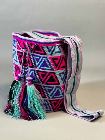 Mochila GRANDE Amatista Wayuu PREMIUM 💜⭐️(33x28)