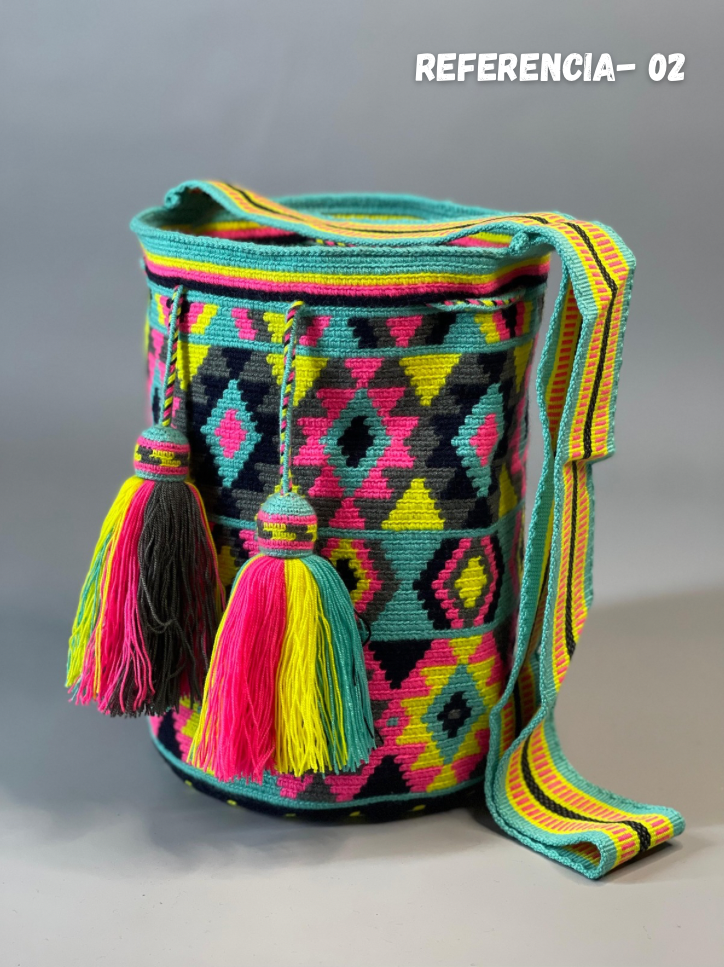 Mochila GRANDE Encanto Wayuu PREMIUM 🤩💐(33x28)