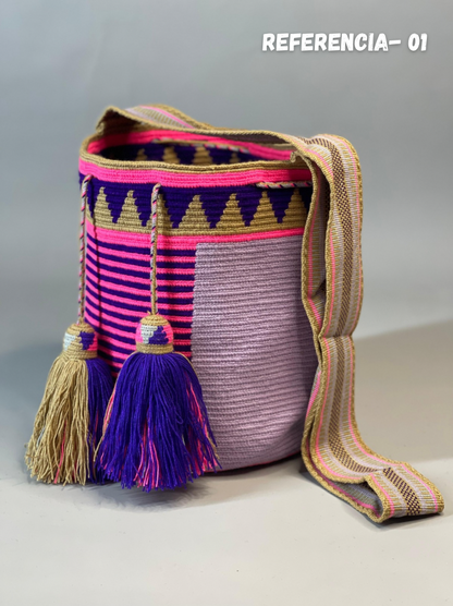 Mochila GRANDE Amatista Wayuu PREMIUM 💜⭐️(33x28)