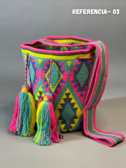 Mochila GRANDE Encanto Wayuu PREMIUM 🤩💐(33x28)