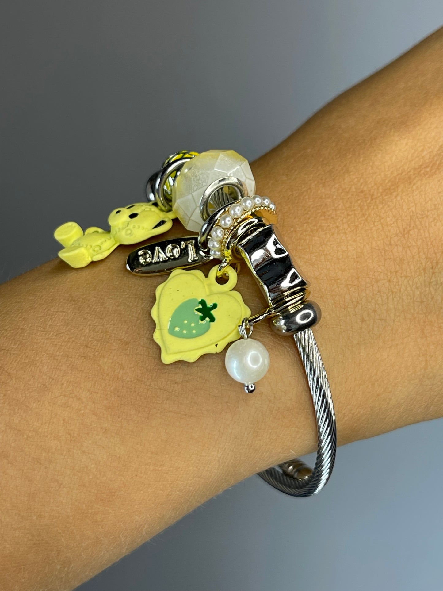 Pulsera De Lujo Oso Amarillo