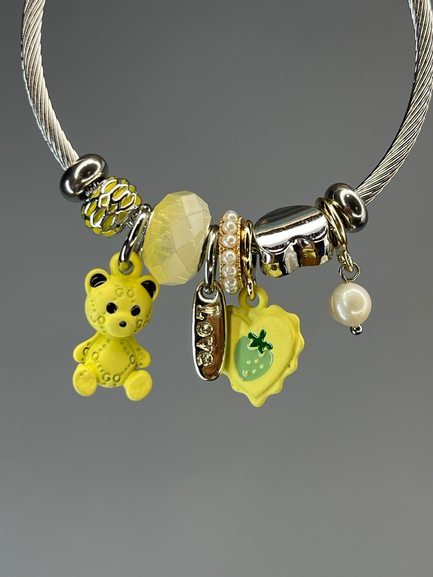 Pulsera De Lujo Oso Amarillo