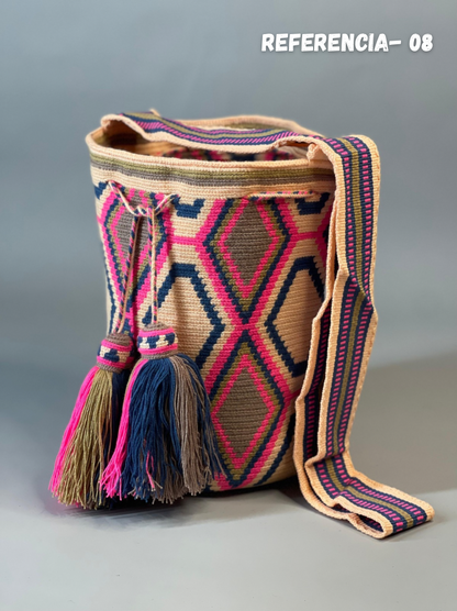 Mochila GRANDE Encanto Wayuu PREMIUM 🤩💐(33x28)